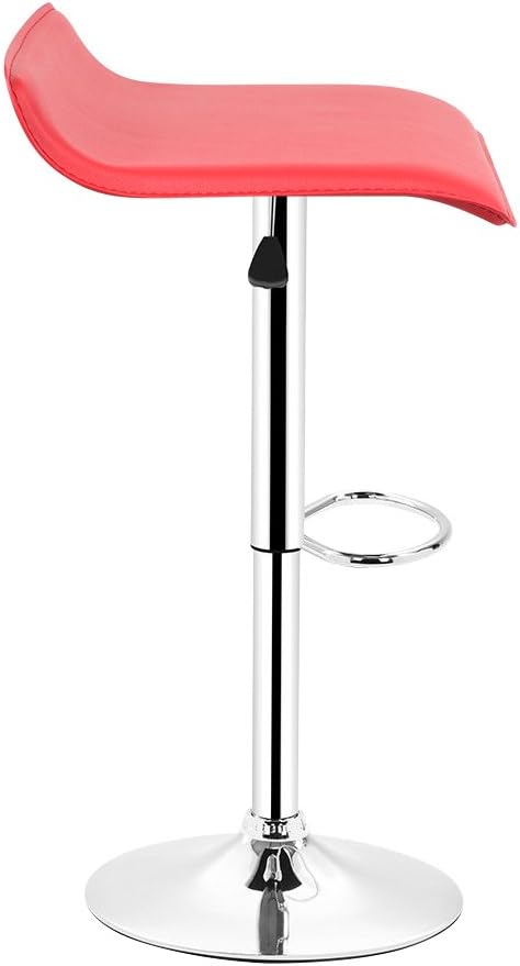 Baiyun Barhocker 2er Set, Modernes PU -Leder Barhocker Höhenverstellbar, Metall Bar Hocker Basis mit