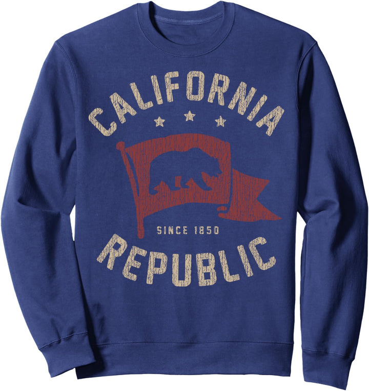 California Republic Vintage Flag With Bear Sweatshirt