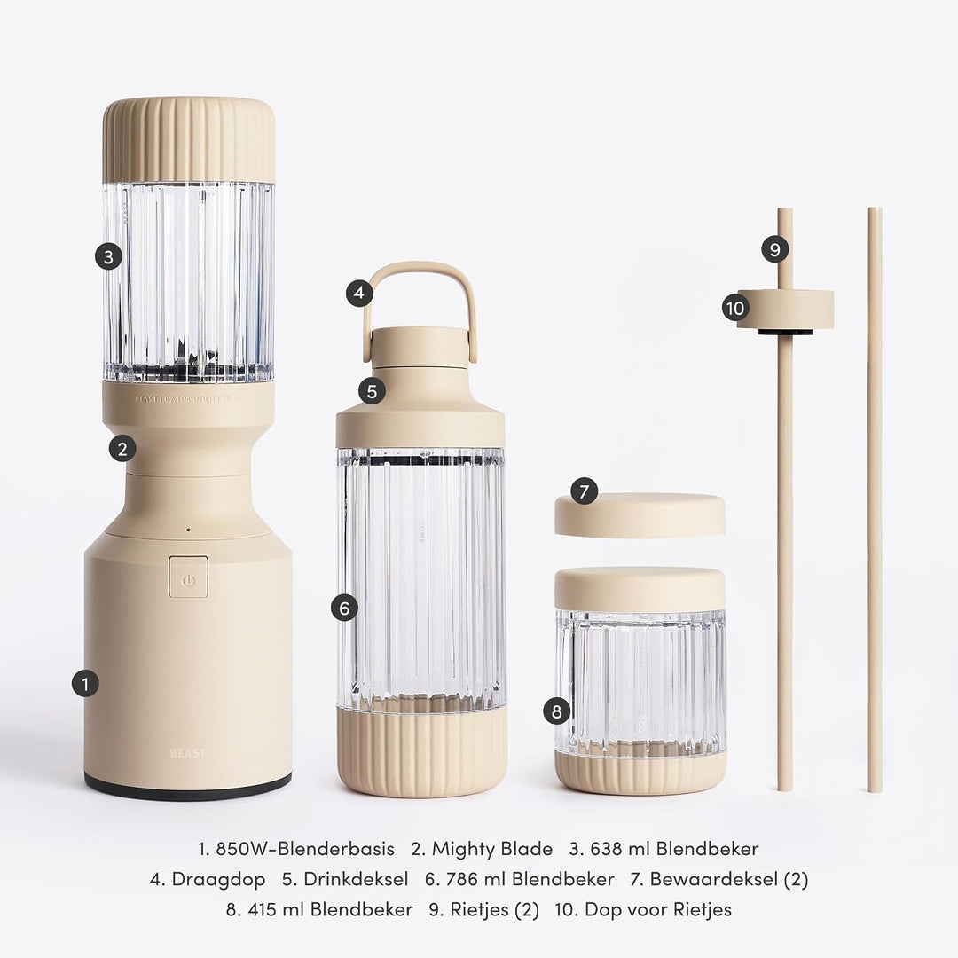 Beast Mighty 850 Plus - Kraftvoller Mixer, Smoothie Maker - Sand Sand Mighty 850 Plus, Sand Mighty 8