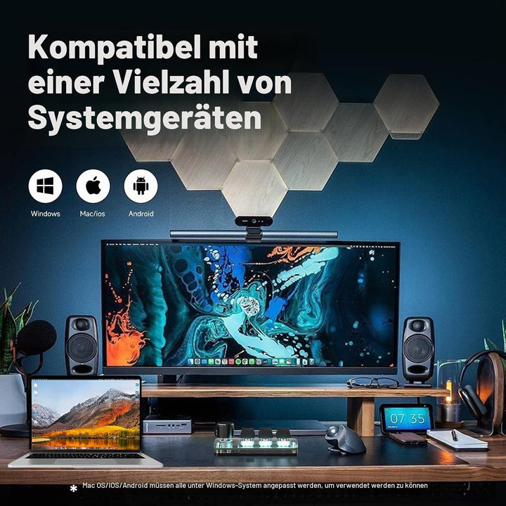 Mechanische Mini Makro Tastatur - Kabellos, Programmierbar, Hot-Swap Gaming Keyboard mit RGB Beleuch