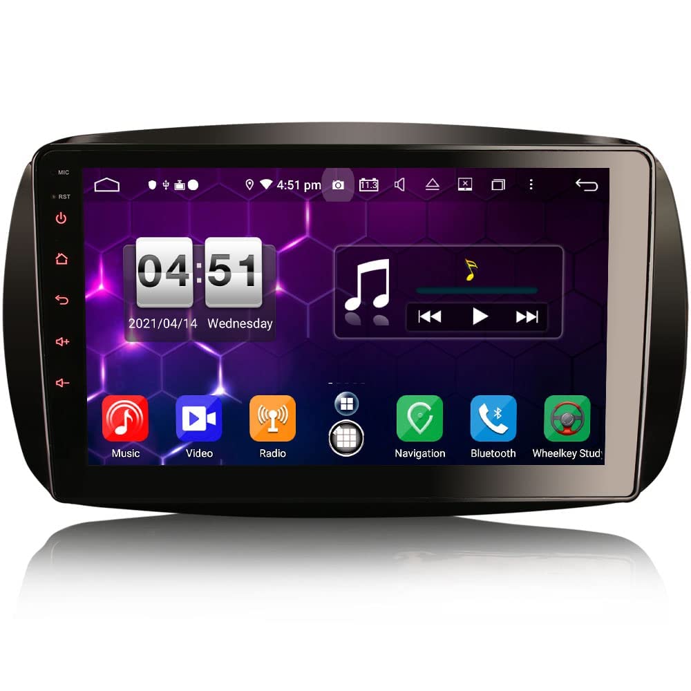 Erisin 9 Zoll 8-Kern 4GB+64GB Wireless CarPlay Android 11 Autoradio mit GPS Navi Bluetooth Für Merce