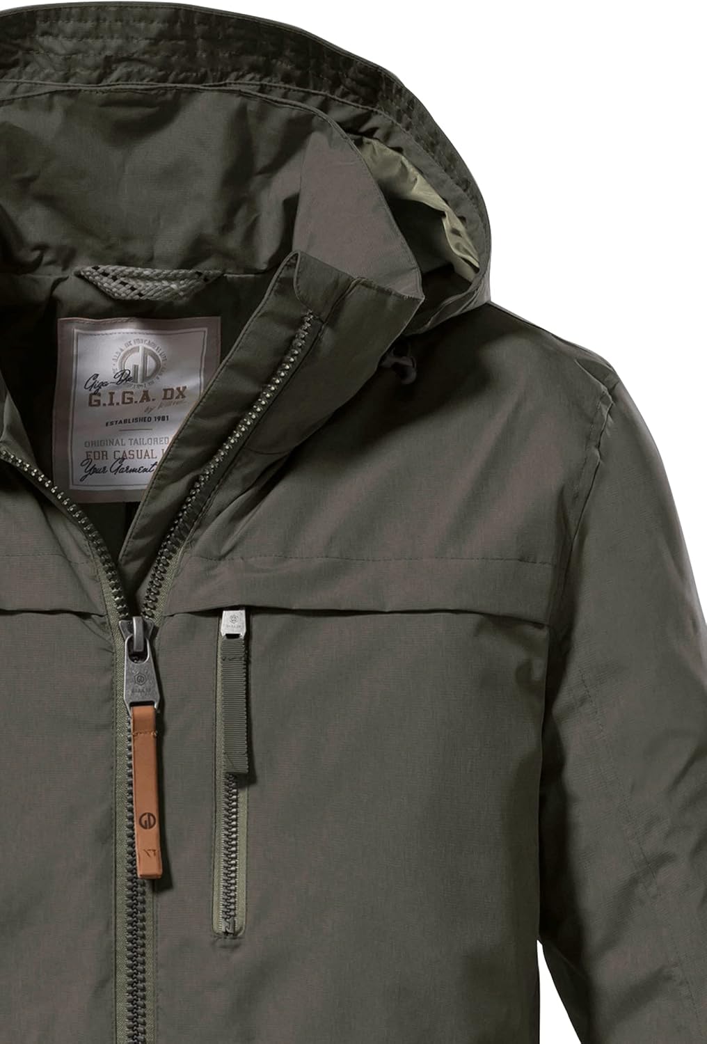 G.I.G.A. DX Herren Gs 12 Mn Jckt Funktionsjacke/Outdoorjacke mit einrollbarer Kapuze S grün/anthrazi