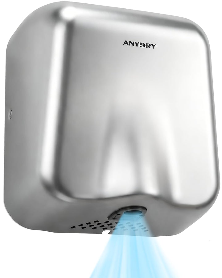anydry Gewerblicher Händetrockner Edelstahl Heavy Duty mit HEPA-Filter | 8-10s Schnelles Trocknen, D