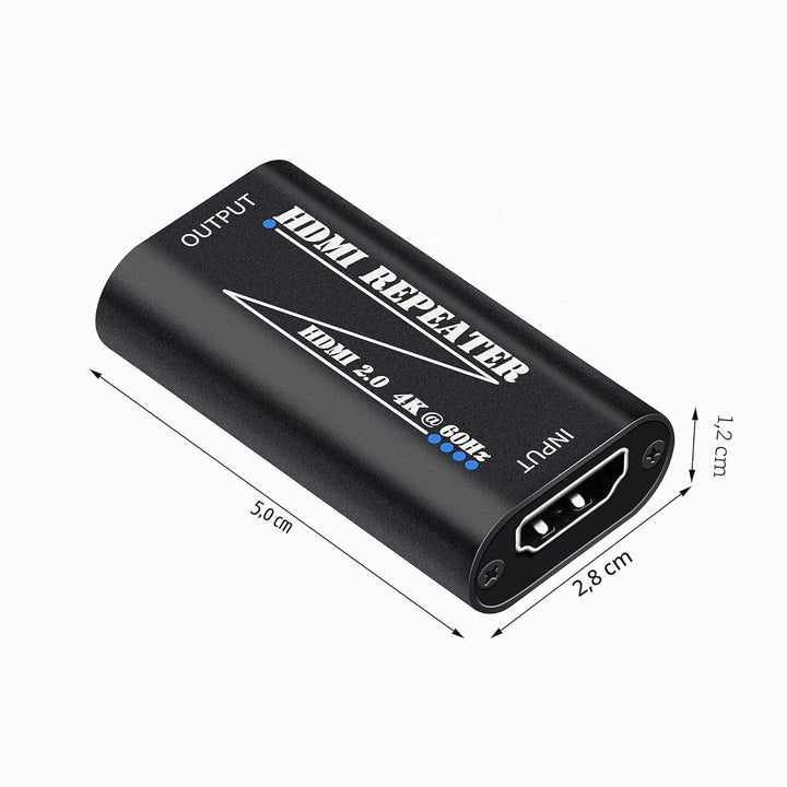 KUYIA HDMI-Repeater 4K 60 Hz, Extender-Verstärker, Buchse auf Buchse, Kabeladapter, 30 m, 2.0 Signal