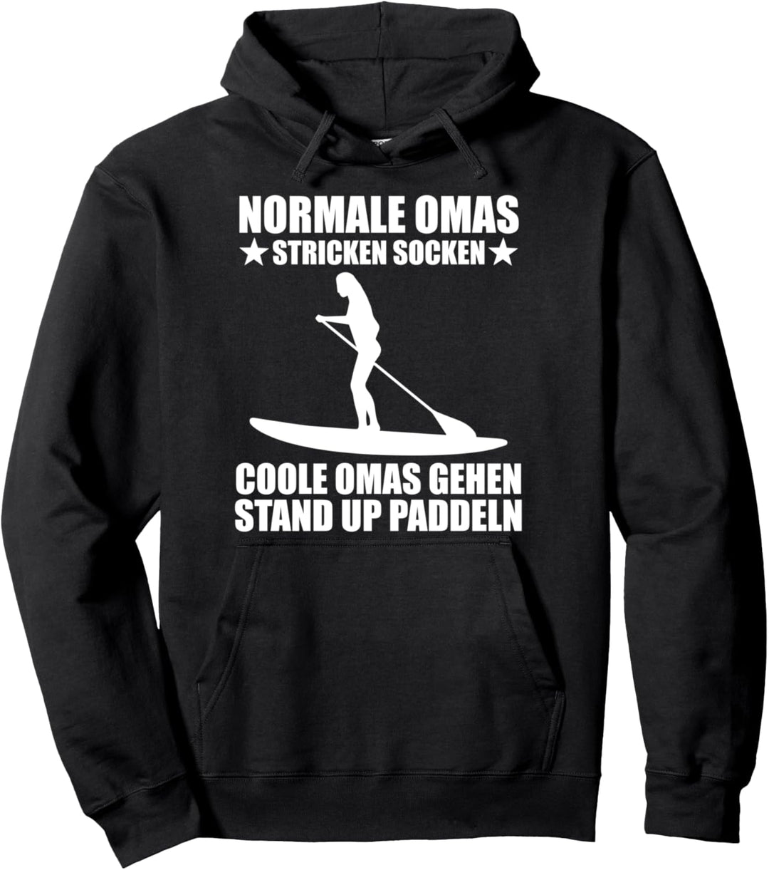 Stand Up Paddling Surfer Oma Paddeln Pullover Hoodie
