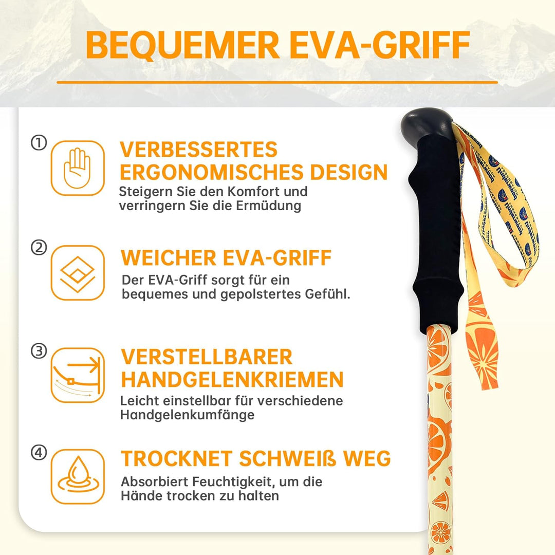 UnderwoodAggregator zusammenklappbare Trekkingstöcke für Kinder – leichte, verstellbare Wanderstöcke