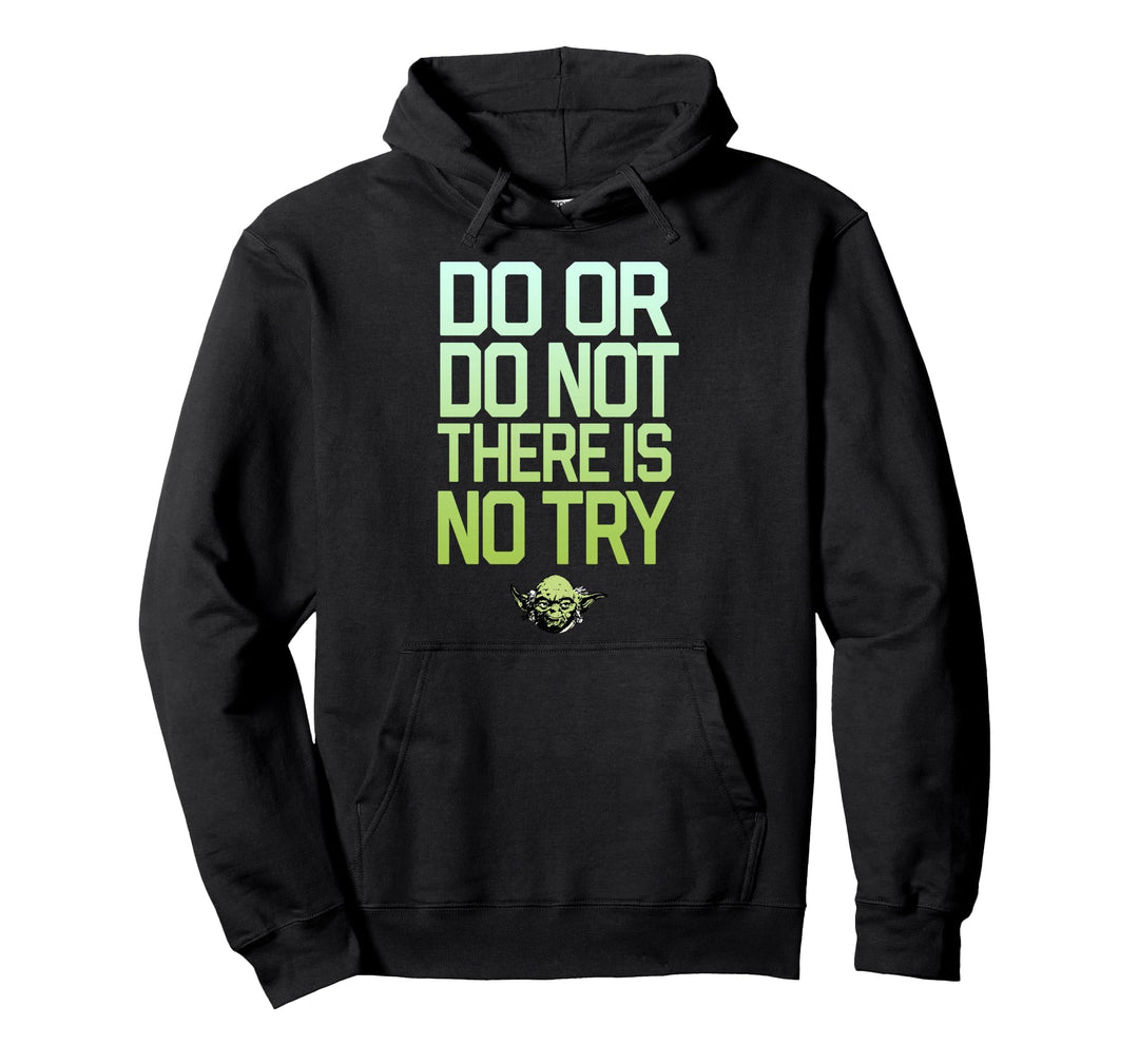 Star Wars Yoda Do Or Do Not Gradient Text Pullover Hoodie