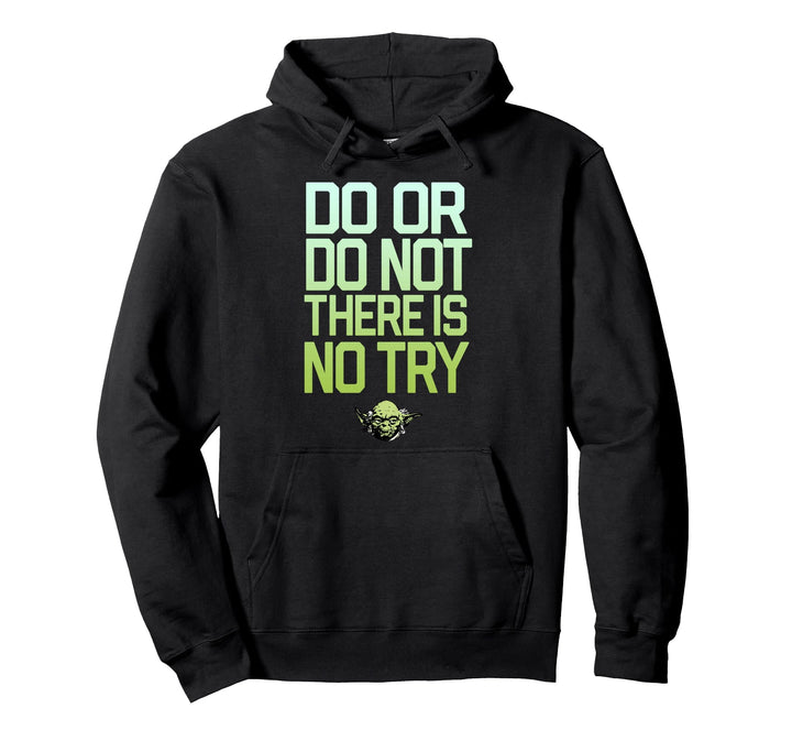 Star Wars Yoda Do Or Do Not Gradient Text Pullover Hoodie