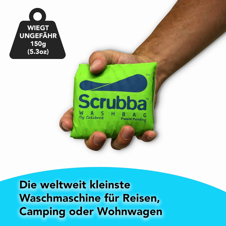 Scrubba Waschbeutel Set 2.0 – Tragbare Reise-Waschmaschine für Hotel und Reisen - Leichter, Kleiner