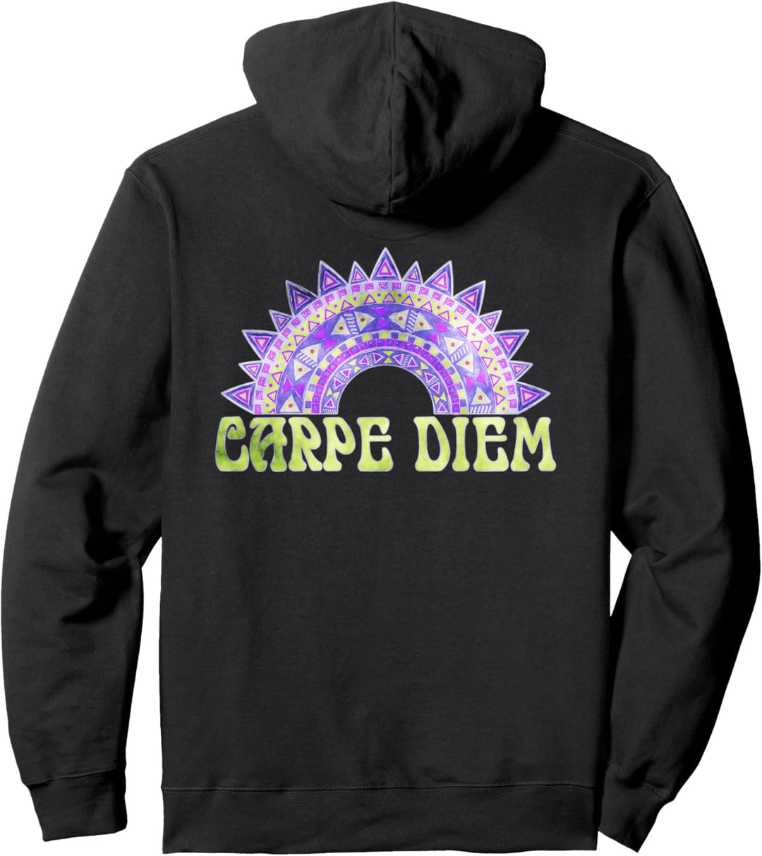 CARPE DIEM Latin - Indigenous Mandala 5 - Fan Fun Pullover Hoodie