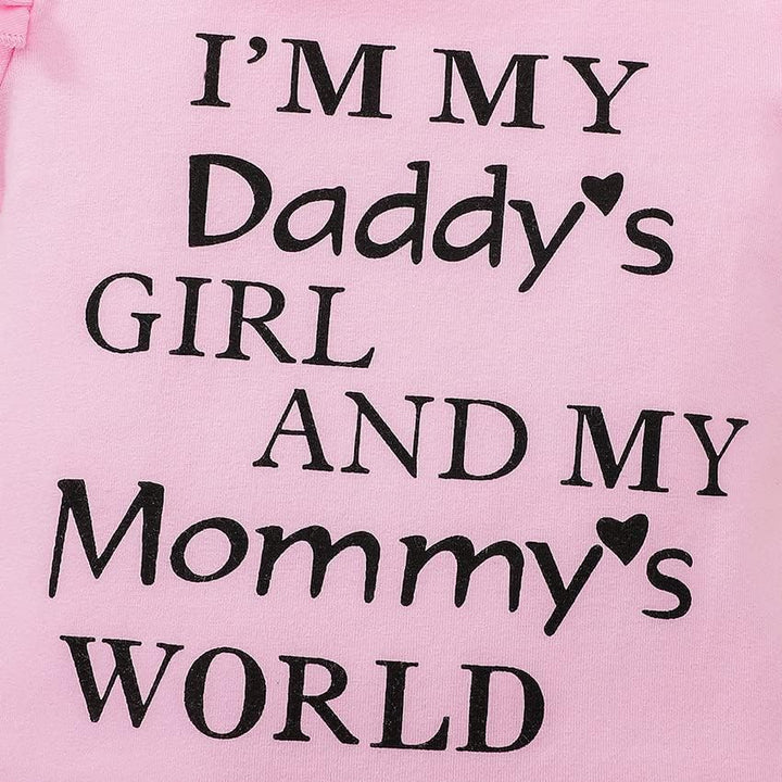 UUAISSO Neugeborenes Baby Mädchen Kleidung Papas Mädchen Langarm Strampler Tops Blumenhosen Sets Sti