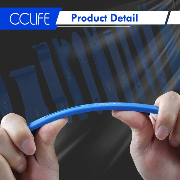 CCLIFE 12tlg Auto Demontage Werkzeug Set PP PA+ Zierleistenkeile Innenraum Verkleidung Türverkleidun