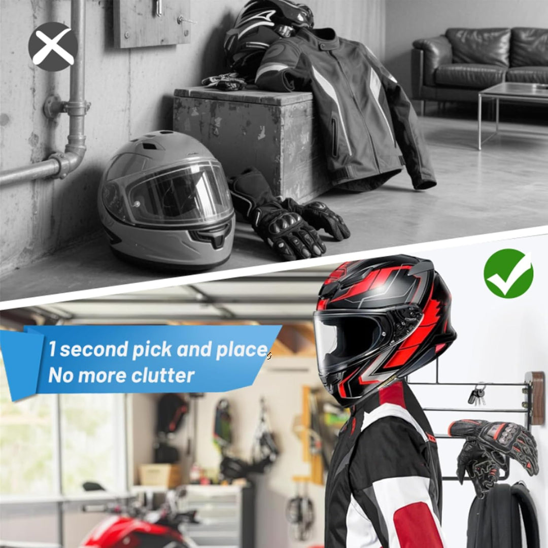 Helmhalterung Wand, Motorrad Garderobe, Motorradhelm Halterung Wand, Helm Halterung Wand für Motorra