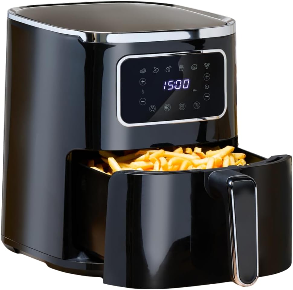 alpina Heissluftfritteuse 4.5L - Airfryer für 3 bis 4 Personen - Air Fryer mit Digitalanzeige - Eins