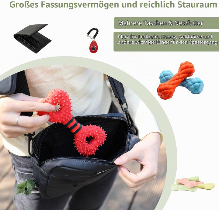 Leckerlitasche für Hunde Gassi Tasche Hund Hundeleckerli Tasche Wasserdichte Hundeleckerlitasche Umh