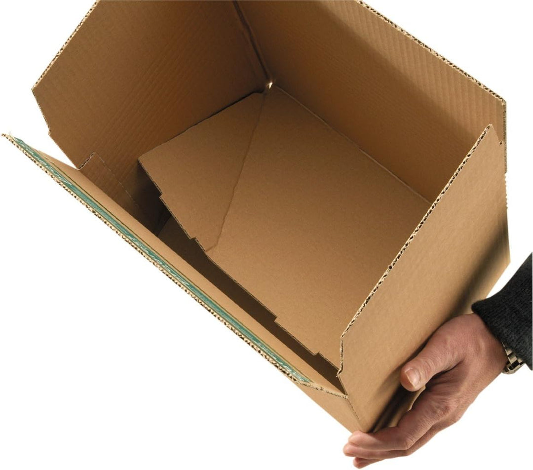 progressPACK Fix-Aufrichtekarton Premium PP K14.04-0 aus Wellpappe, DIN A4, 305 x 230 x 70-160 mm, 1