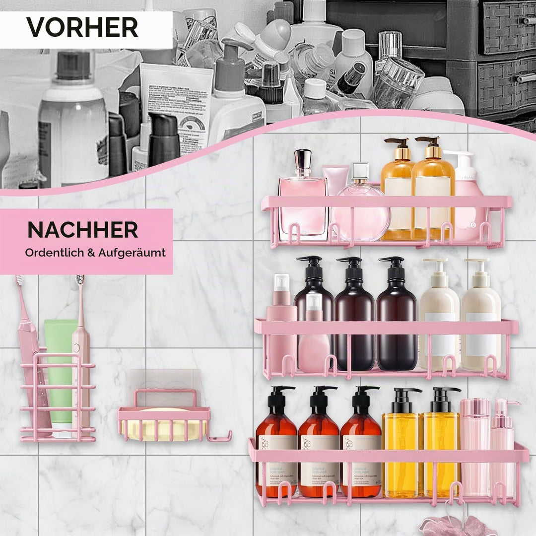 Esteopt Duschablage Ohne Bohren: rostfreie Badezimmer,Shampoo Halterung,Bathroom Organizer Shelf,sel