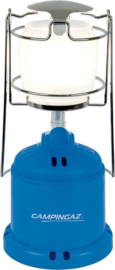 Campingaz 2000010189 Gaslampe Camping 206, blau, Gr. L & Glühstrumpf Grösse, Weiss, 9 x 11 x 1 cm