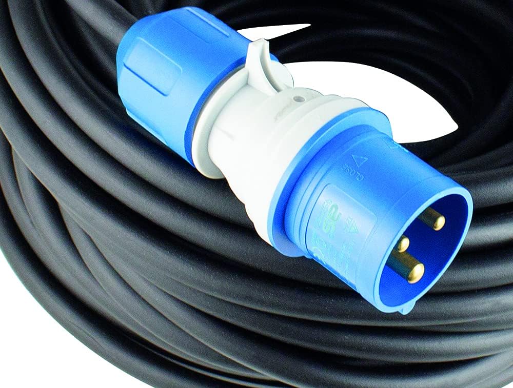 as - Schwabe CEE Outdoor-Verlängerungsleitung 10m mit neuer powerlight Spannungsanzeige, CEE-Stecker