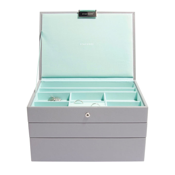 Stackers Grau Mint Klassisch Schmuckschatulle -3 Dove Grey/Mint, Dove Grey/Mint