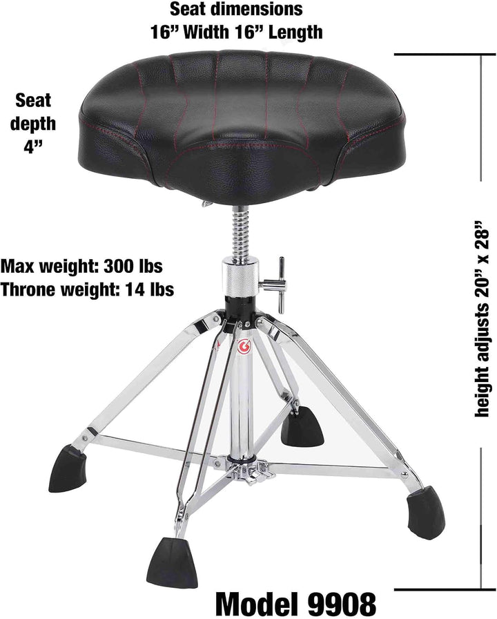 Gibraltar GI806936 Schlagzeughocker Oversized Moto Throne 9908 Pro Series