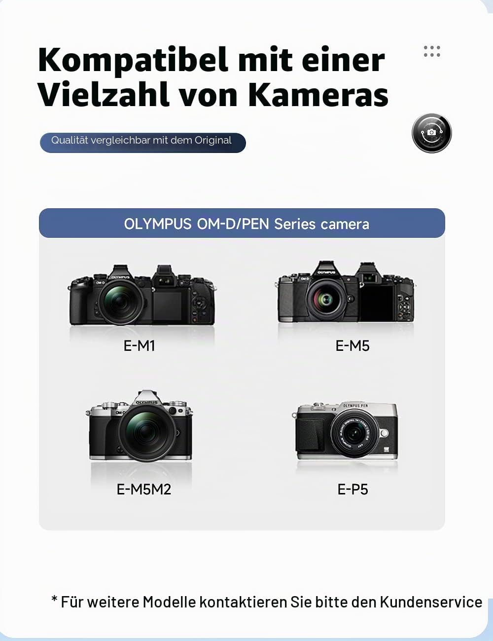CITYORK Ersatz Akku BLN-1 (2er Pack) und Schnell Doppel LCD Akku Ladegerät für Olympus BLN-1 OM-D E-