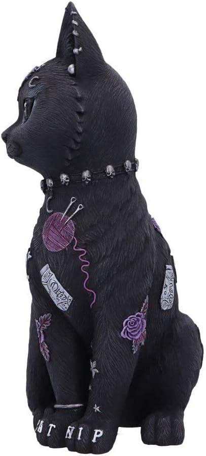 Nemesis Now Bad to The Bone Katzenfigur, 22 cm, Schwarz, B5887V2 22 cm Schwarz, 22 cm Schwarz