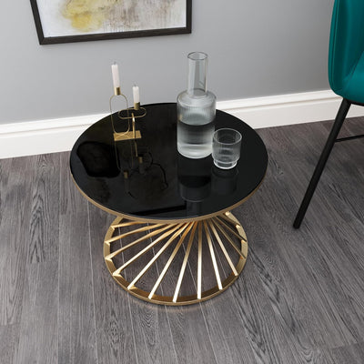 BIJON Glasplatte Schwarz Rund Tisch ESG Sicherheitsglas - Für Esstisch, Couchtisch, Gartentisch, Sch
