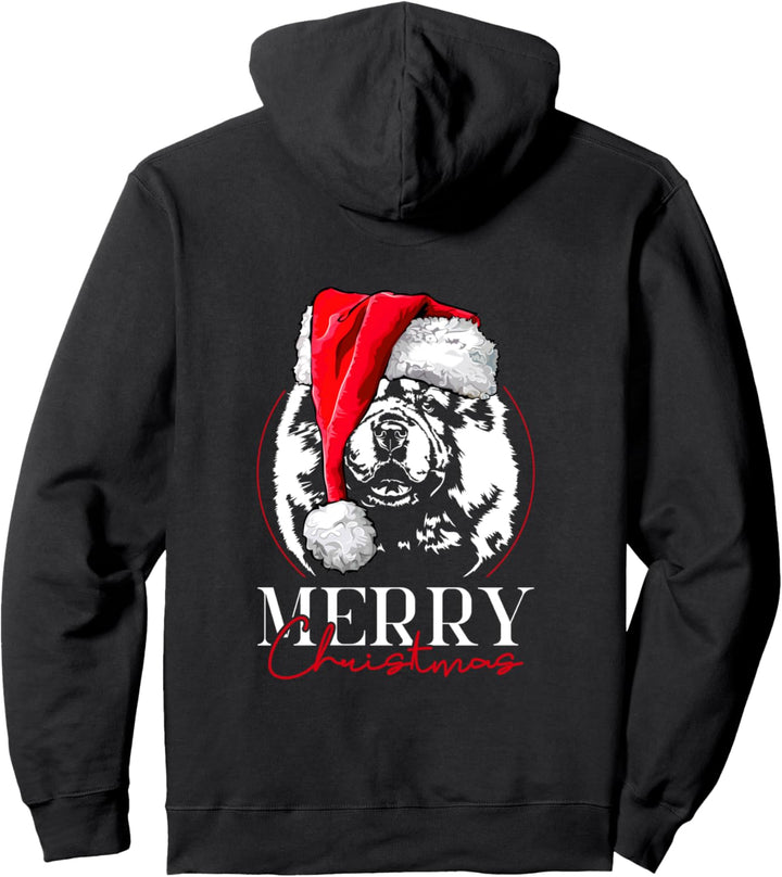 Lustiger Santa Chow Chow Merry Christmas Weihnachten Hunde Pullover Hoodie