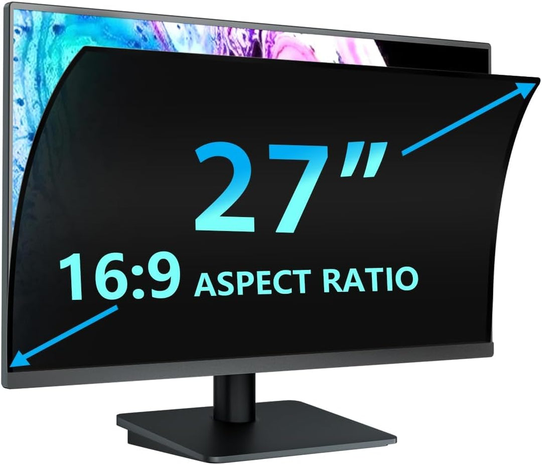 STARY Blickschutzfolie für 27 Zoll 16:9 Ultra-Slim Bezel Monitor Selbstklebend Abnehmbar ohne Rückst