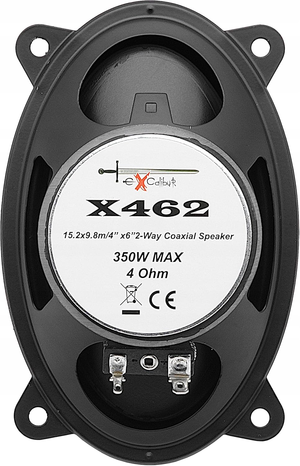Excalibur X 462 4x6 Zoll 2-Wege Koaxial Lautsprecher Auto, mit 100W RMS Leistung, Set mit 2 Stück, i