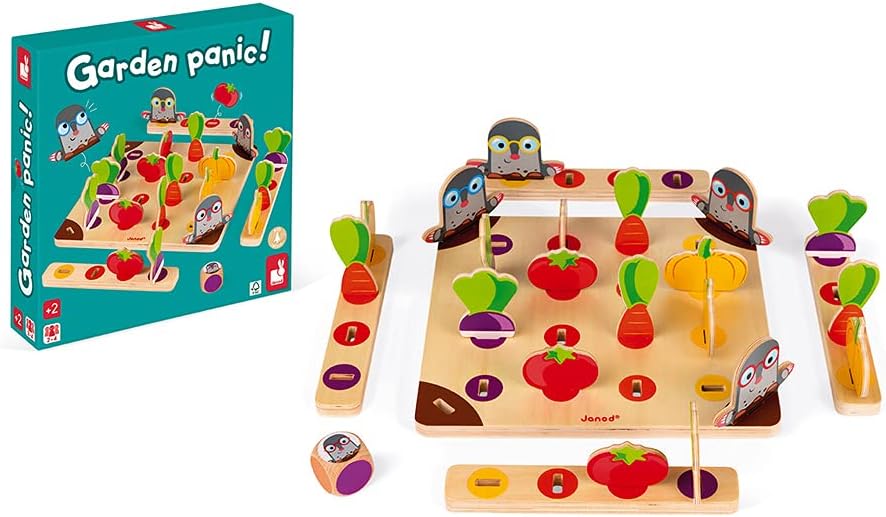 Janod J08246 Kombinationsspiel Maulwurf Gare À La Taupe!