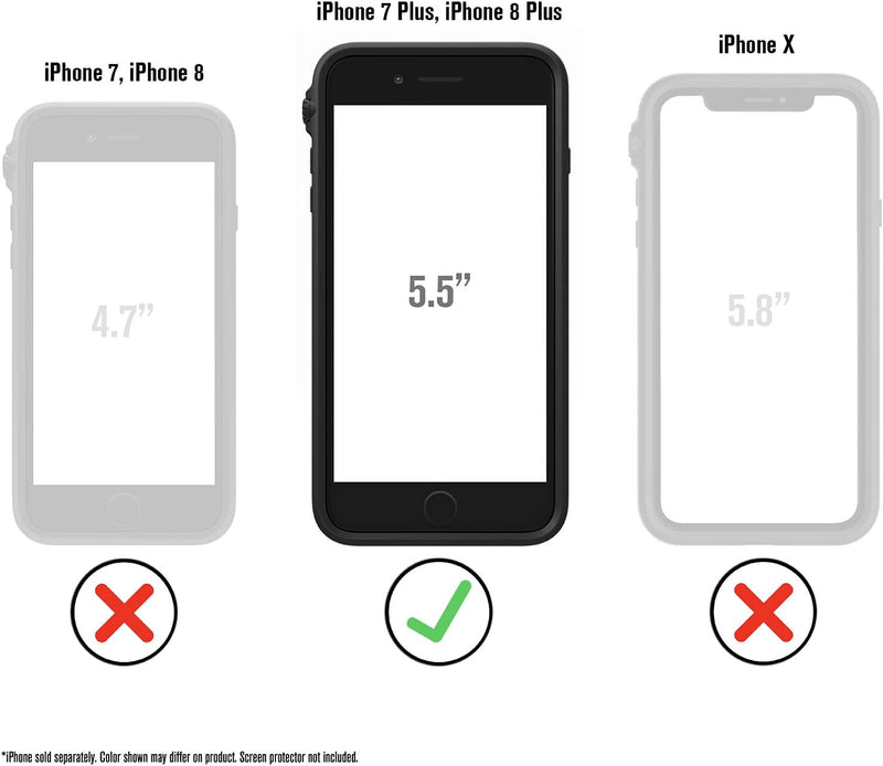 Catalyst Hülle, Aufprallschutz für iPhone 8 Plus, Stoss- und Fallfest, Perfekte Passform, Stummschal