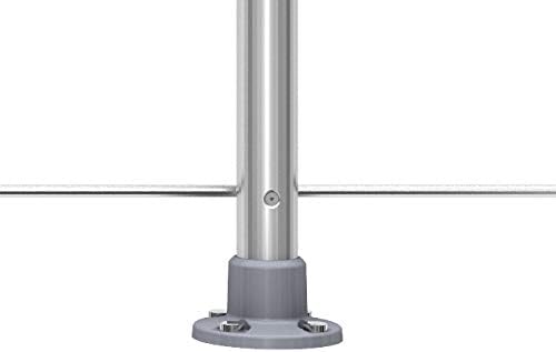 DOLLE Aluminium Geländer-Set Handlauf aus Eiche Füllstäbe aus Edelstahl aufgesetzte Montage 150 cm A