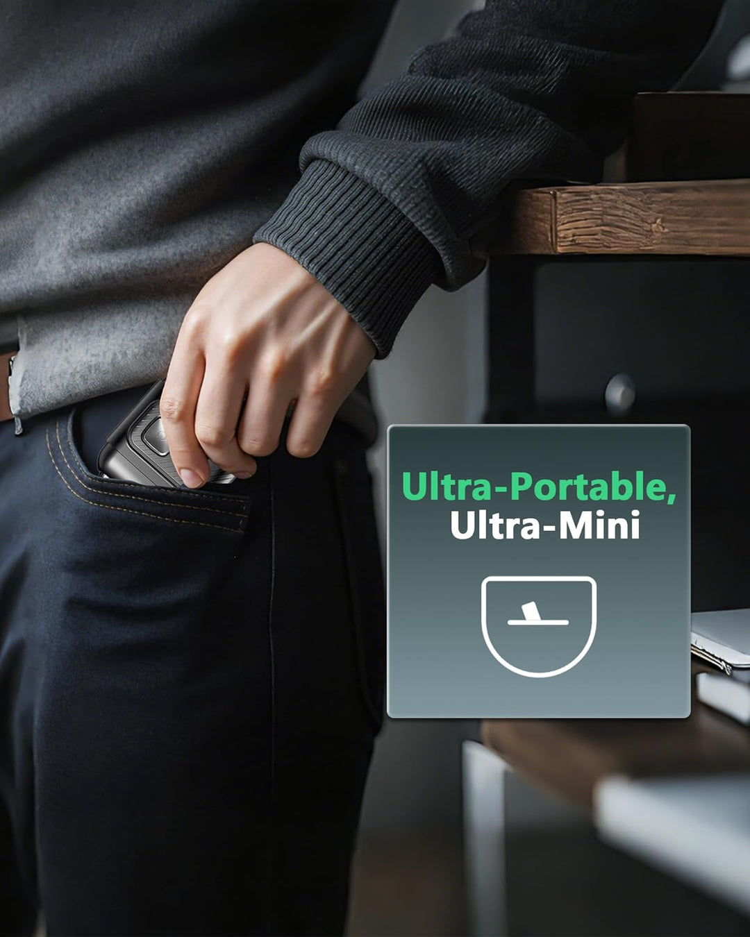 Elektrischer Rasierer Herren, Mini Elektrorasierer mit USB-C Schnellladung, 100min Laufzeit, Wasserd