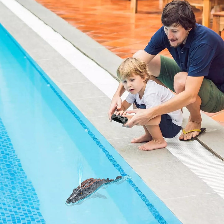 Ferngesteuertes Mosasaurus Spielzeug für Kinder, Ferngesteuertes Elektrisches Dinosaurier Boot mit S