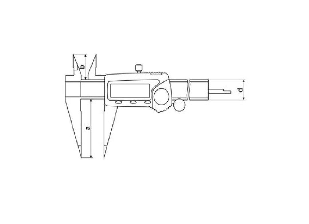 Digital Messschieber 200 mm - mit spitzem Schnabel - Messsystem 3V