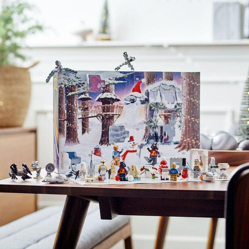 LEGO 75340 Star Wars Adventskalender 2022, 24 Weihnachtsspielzeuge, darunter Minifiguren Gonk Droid,