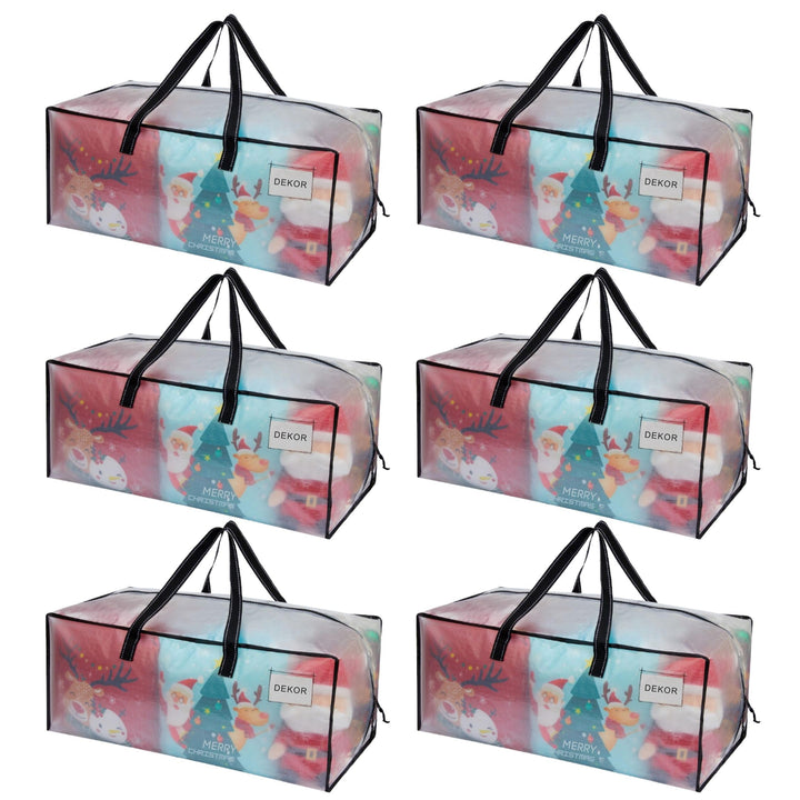 VENO 6er-Pack Umzugstaschen XXL (87 Liter) Aufbewahrungstasche mit Starken Griffen & Reissverschluss