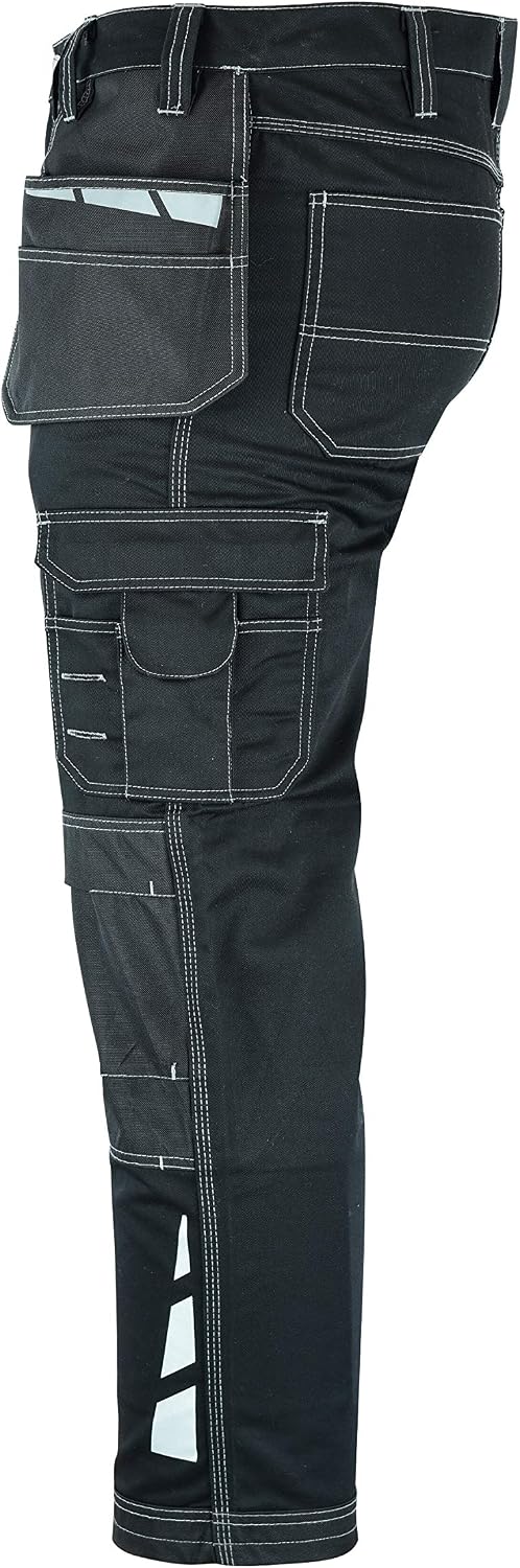 MS9 Herren Arbeitshose Bundhose Cargohose mit Holstertaschen Werkzeugtaschen Multifunktions und Knie