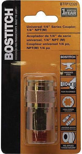 Bostitch BTFP72320 Universal 1/4-Inch Series Coupler Push-To-Connect with 1/4-Inch NPT Male Thread b