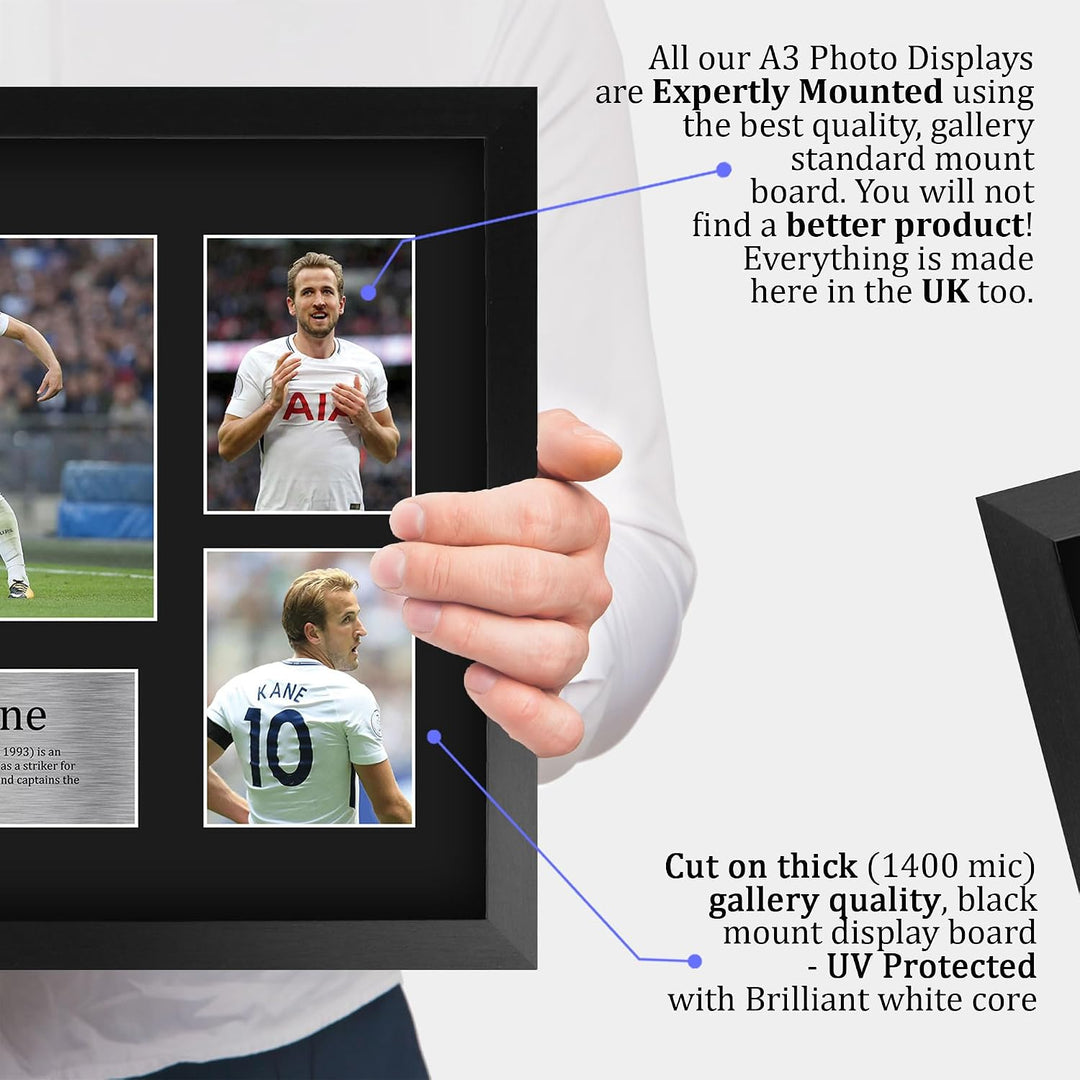 HWC Trading Harry Kane A3 Gerahmte Signiert Gedruckt Autogramme Bild Druck-Fotoanzeige Geschenk Für