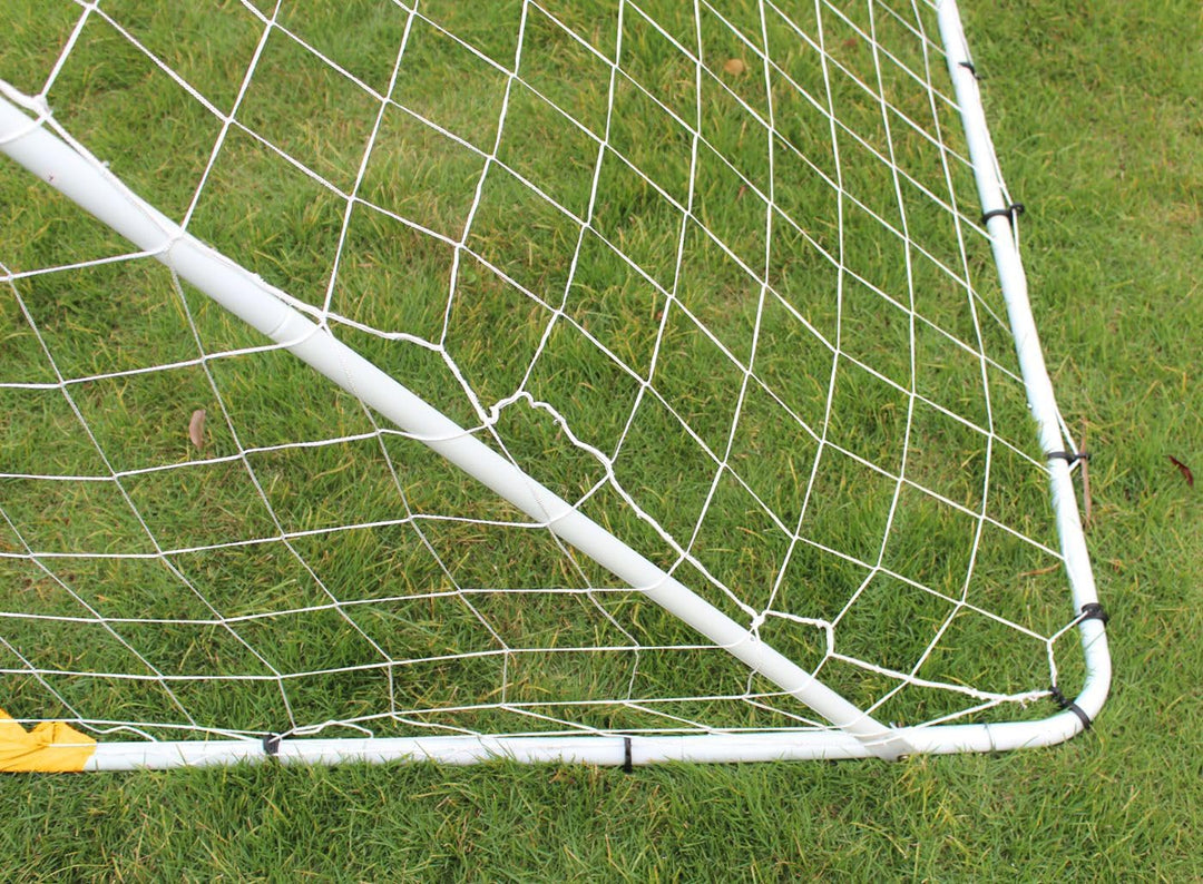 Tragbares Stahl-Fussballtor für Outdoor-Gartentraining mit verrottungsfestem Fussballnetz und schwar