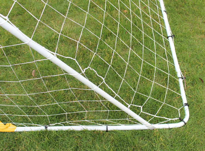 Tragbares Stahl-Fussballtor für Outdoor-Gartentraining mit verrottungsfestem Fussballnetz und schwar