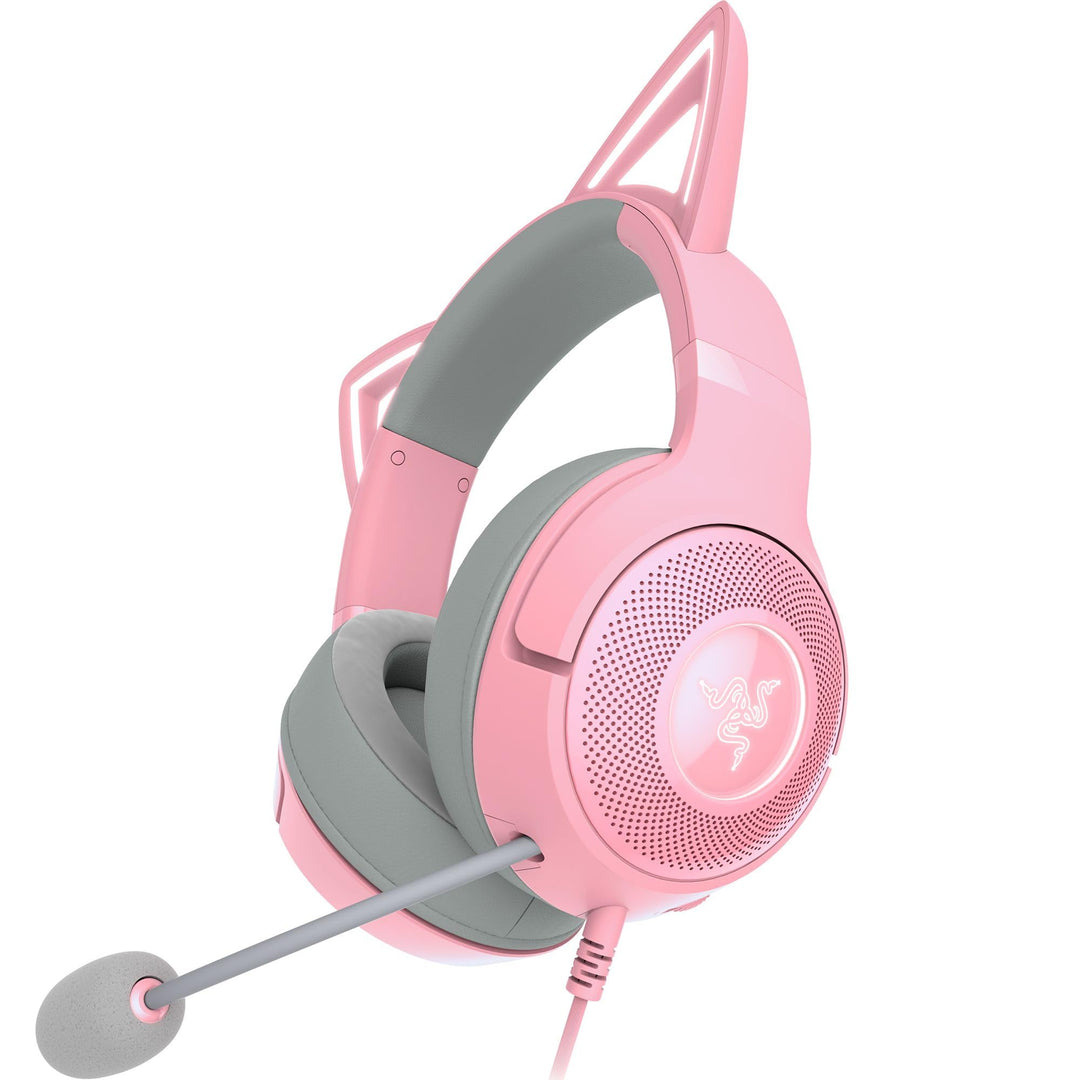 Razer Kraken Kitty V2 - Kabelgebundenes RGB-Headset mit Katzenohren (Reaktive Streaming-Beleuchtung,