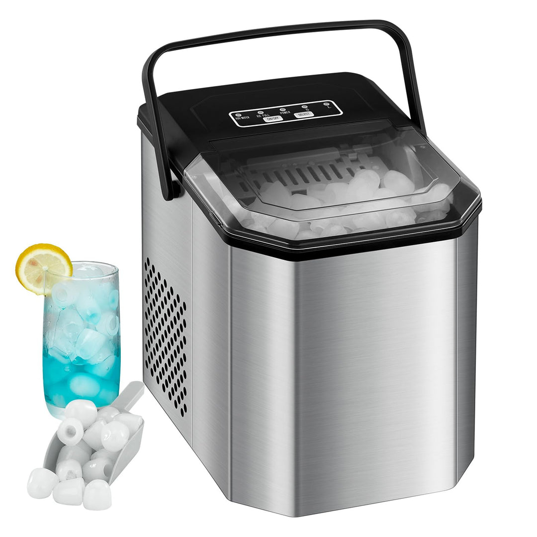 EiswüRfelmaschine 120W - Schnelle Eisproduktion (9 EiswüRfel In 6 Minuten), 26 Lbs/24h, Selbstreinig