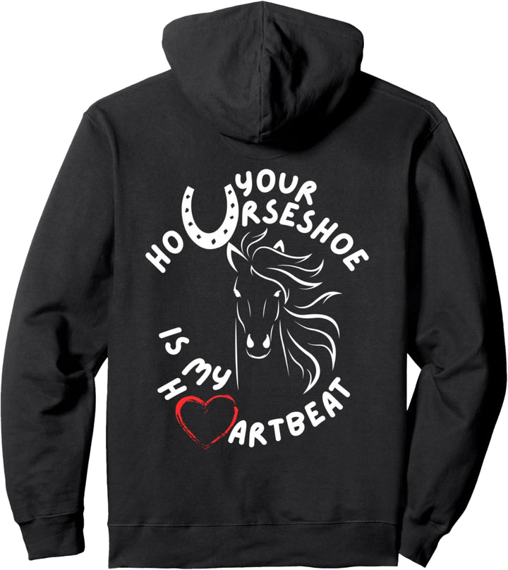 Dein Hufschlag ist mein Herzschlag, Stall, Pferde und reiten Pullover Hoodie