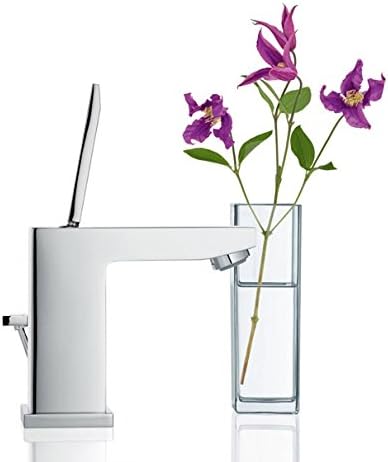 Grohe 23654000 Eurocube Joy Waschtischarmatur, Grau S mit Zugstangen-Ablaufgarnitur, S mit Zugstange