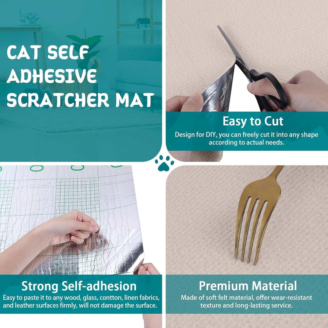 Kratzmatte Katze selbstklebend Kratzteppich Katze Wand Kratzbretter Sofa Kratzschutz Kratzmatte für