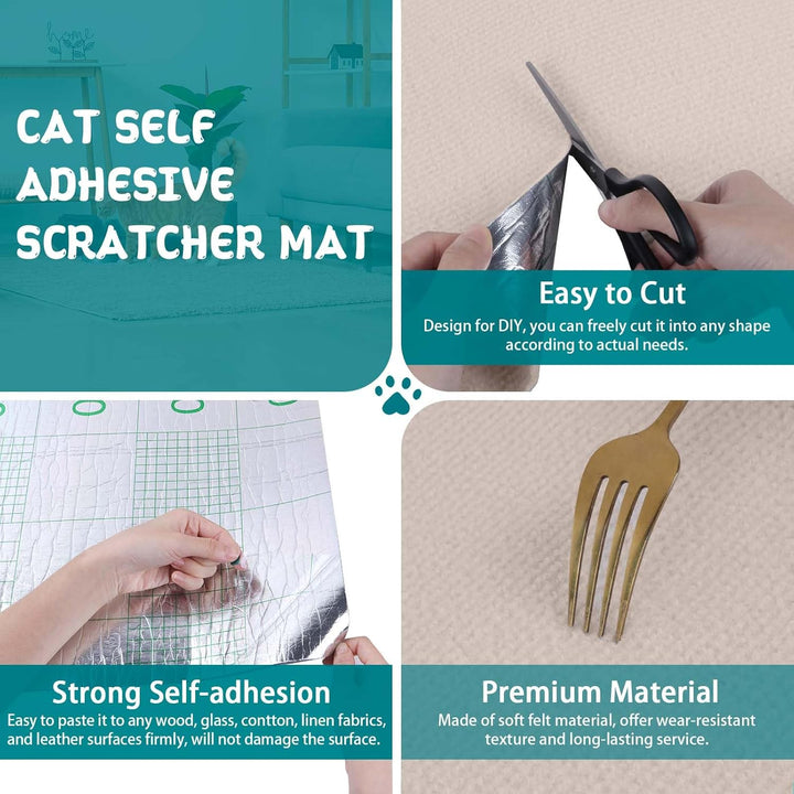 Kratzmatte Katze selbstklebend Kratzteppich Katze Wand Kratzbretter Sofa Kratzschutz Kratzmatte für
